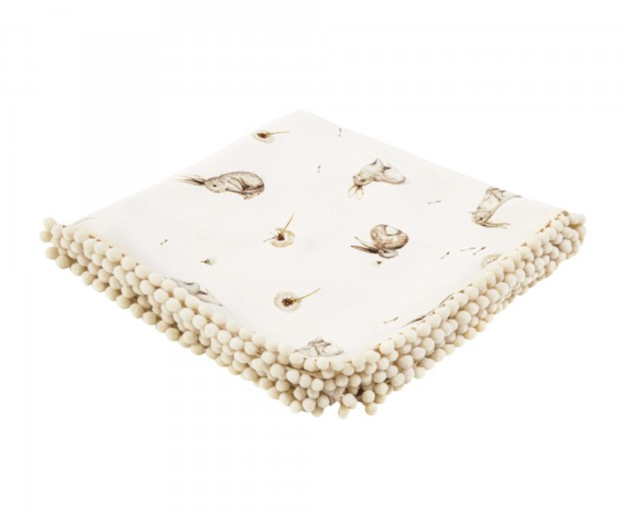 ポンポン付きサマーブランケット